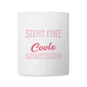 So sieht eine richtig coole Kosmetikerin aus - Tasse - Weiß - Vorne