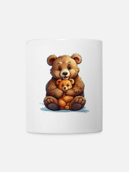Illustration d’ours en peluche mignons - Mug blanc - blanc