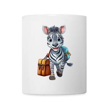 Ein Zebra fährt in den Urlaub - Tasse - Weiß - Vorne