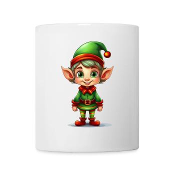 A cute Christmas elf - Mug - white - Front