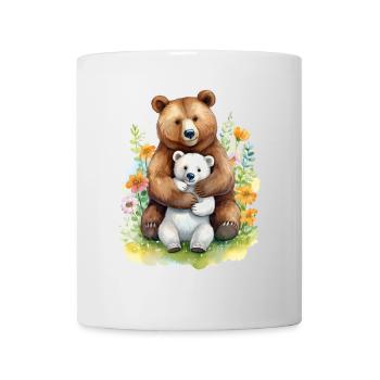 Cute bears in the garden - Mug - white - Front