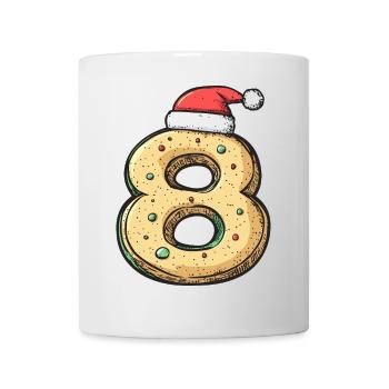 8 Number Christmas Biscuit - Mug - white - Front