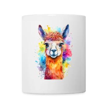 Llama or Alpaca Watercolor Illustration - Mug - white - Front