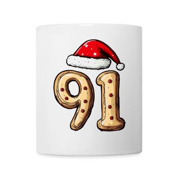 91 Number Christmas Cookie - Mug - white - Front