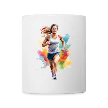 Joggerin oder Läuferin - Tasse - Weiß - Vorne
