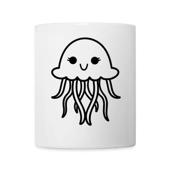 Qualle - Tasse - Weiß - Vorne