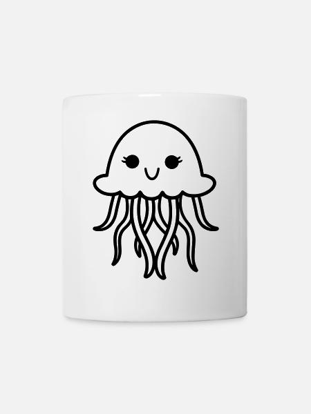 Qualle - Tasse - Weiß