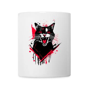 Cat Wildcat Street Art - Mug - white - Front