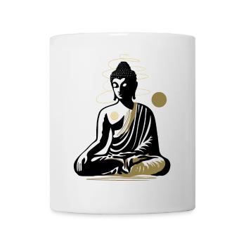 Buddha in the Lotus Position – Meditation and Inner Peace - Mug - white - Front