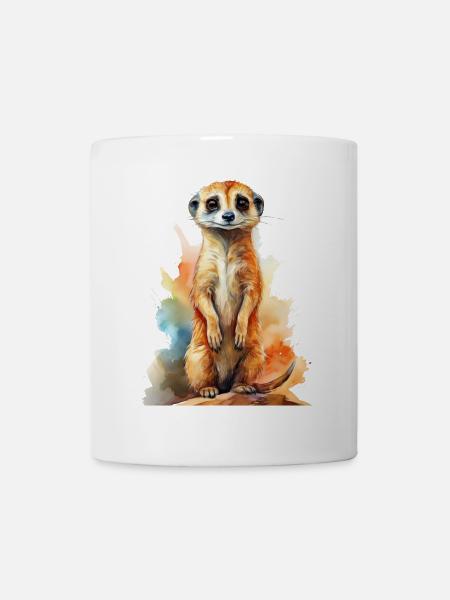 Erdmännchen - Tasse - Weiß
