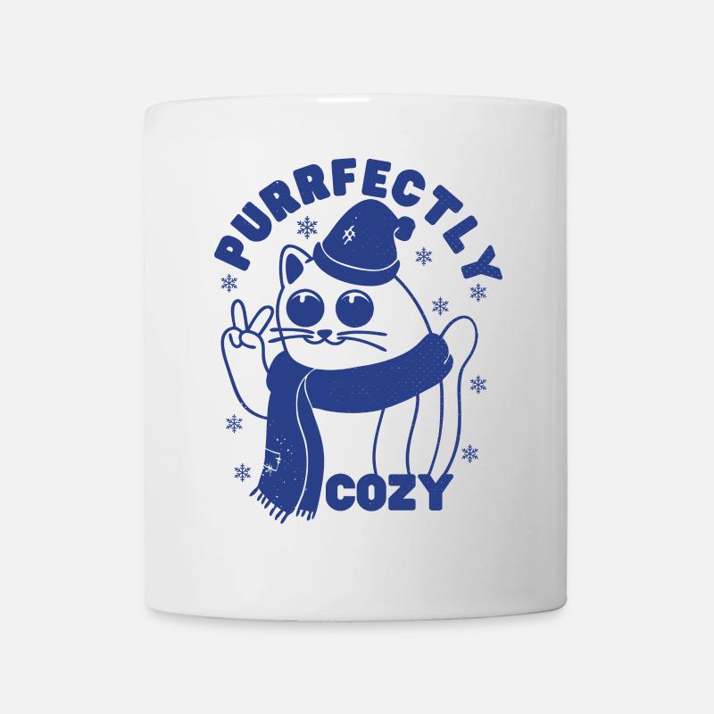 Schnurrend gemütlich - Tasse - Weiß