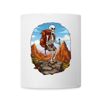 Skelette Wandern / Bergsteiger Skelett - Tasse - Weiß - Vorne