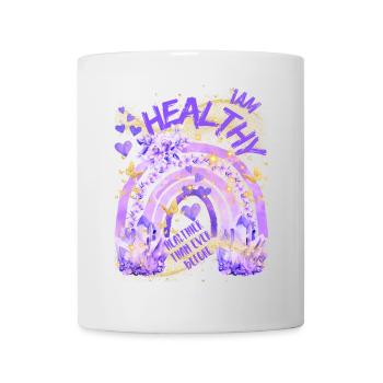 Health - I am healthy with rainbow - Mug - white - Front
