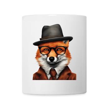 Sherlock Fox en tenue classique - Mug blanc - blanc - Devant