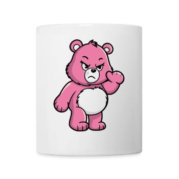 Angry Pink Bear Cartoon - Mug - white - Front