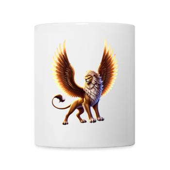 Flammenlöwe mit Flügeln - Tasse - Weiß - Vorne