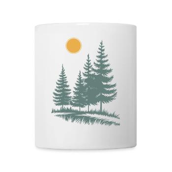Sunlit Pine Silhouette - Mug - white - Front