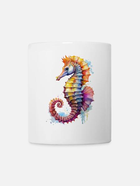 Seepferdchen - Tasse - Weiß