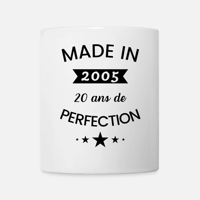 Né en 2005 humour anniversaire 20 ans - Mug blanc - blanc