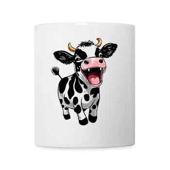 Cute Calf Calf Funny Farm Design - Mug - white - Front