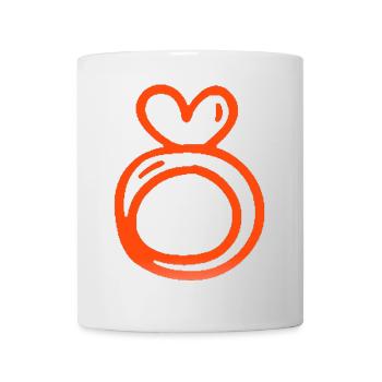VALENTINES DAY HEART LOVE LOVE ROSE D - Mug - white - Front