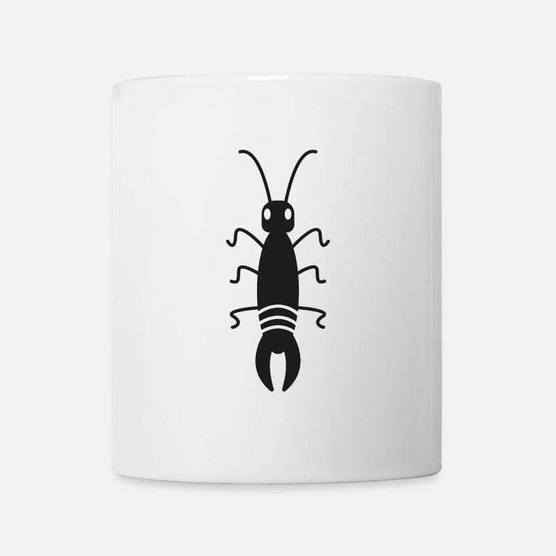 Ver d’oreille curieux et unique - Mug blanc - blanc