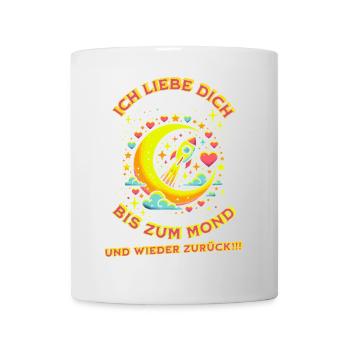 Ich liebe dich bis zum Mond - Tasse - Weiß - Vorne