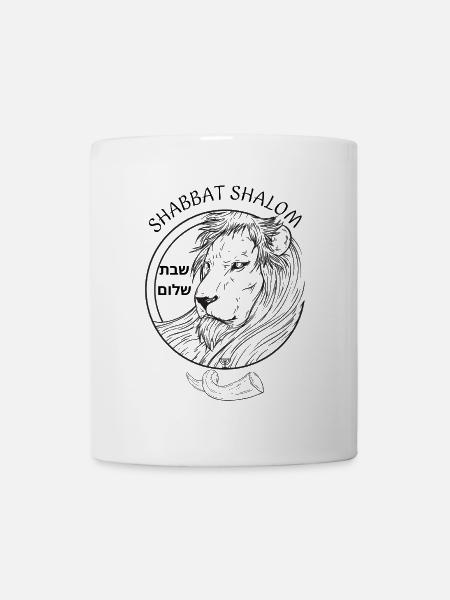 Shabbat Shalom שבת שלום - Mug - white