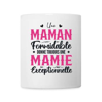 Amazing mom gives an outstanding granny - Mug - white - Front