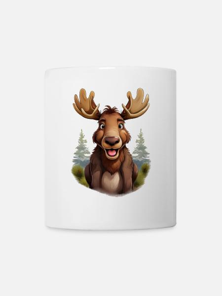 Elch - Tasse - Weiß