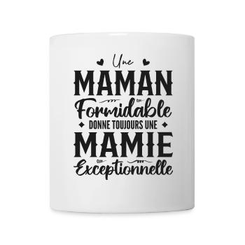 Amazing mom gives an outstanding granny - Mug - white - Front