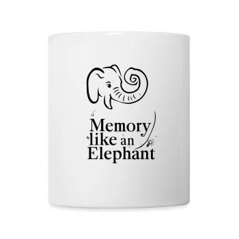 La mémoire comme un éléphant - Mug blanc - blanc - Devant