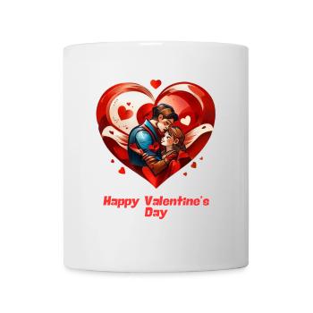 Happy Valentine s Day - Mug blanc - blanc - Devant