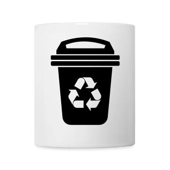 Mülltonne - Tasse - Weiß - Vorne