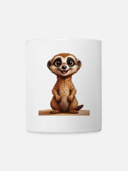 Niedliches Erdmännchen - Tasse - Weiß