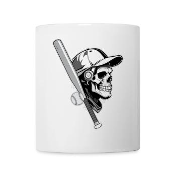 CRÂNE DE BASEBALL - Mug blanc - blanc - Devant