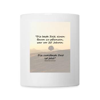 Der beste Zeitpunkt - Tasse - Weiß - Vorne