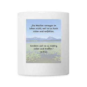 zielen und treffen - Tasse - Weiß - Vorne