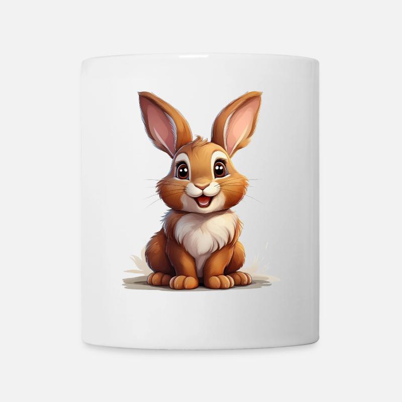 Niedlicher Hase oder süßes Kaninchen - Tasse - Weiß
