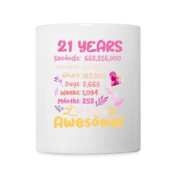 21 Jahre alt! Geburtstagsgeschenk 21. Geburtstag - Tasse - Weiß - Vorne