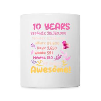 10 Jahre alt! Geburtstagsgeschenk 10. Geburtstag - Tasse - Weiß - Vorne
