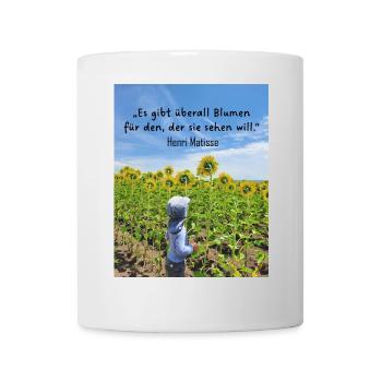 Überall Blumen 2 - Tasse - Weiß - Vorne