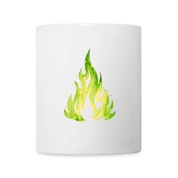 Verdant Flame Watercolor Fire - Mug - white - Front