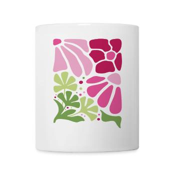 Boho Blumen Frühling Sommer Garten Natur - Tasse - Weiß - Vorne