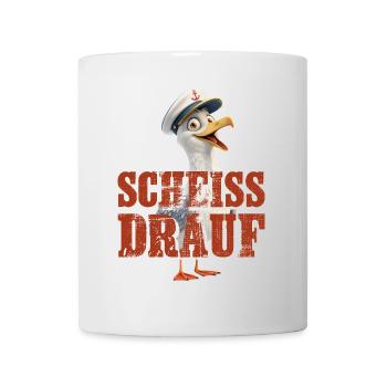 Scheiß drauf Möwe - Tasse - Weiß - Vorne