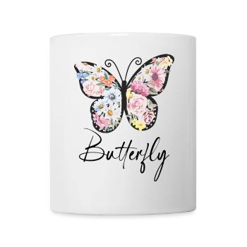 Flower Wings Flower Butterfly - Mug - white - Front
