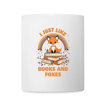 Süßer Fuchs mit Bücher - Tasse - Weiß - Vorne
