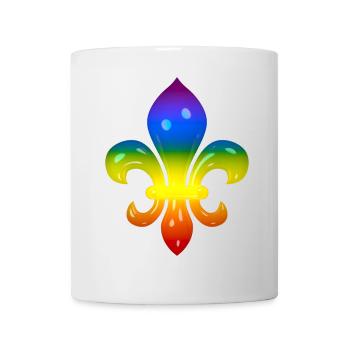 Fleur de Lys in rainbow colours - Mug - white - Front
