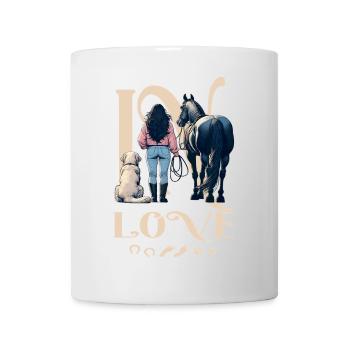 Les chevaux aiment - Mug blanc - blanc - Devant