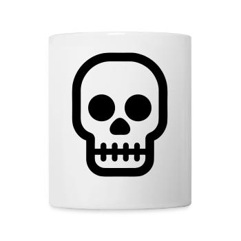 Schädel - Tasse - Weiß - Vorne